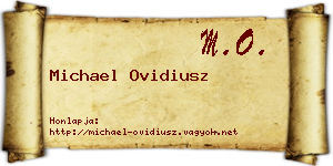 Michael Ovidiusz névjegykártya